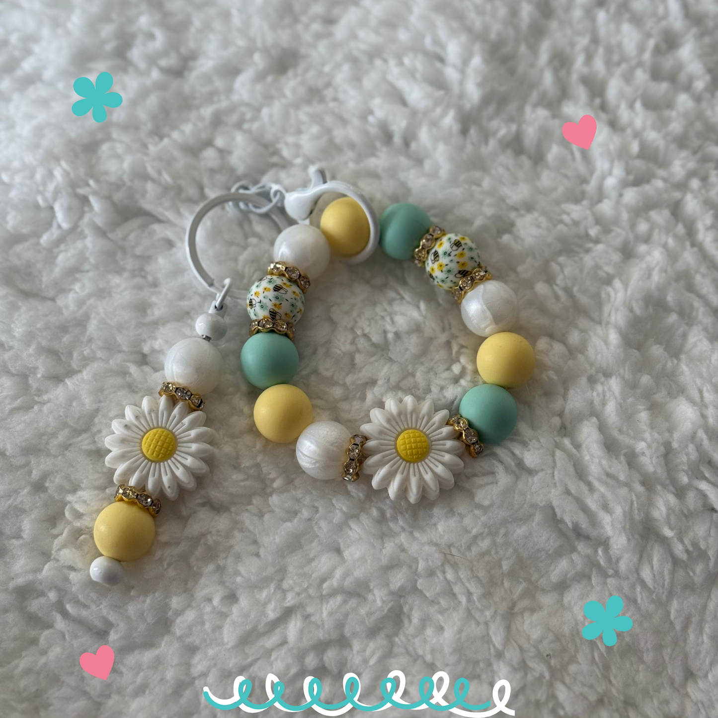 Silicone Bead Wristlet | Silicone Wristlet | Wristlet Keychain