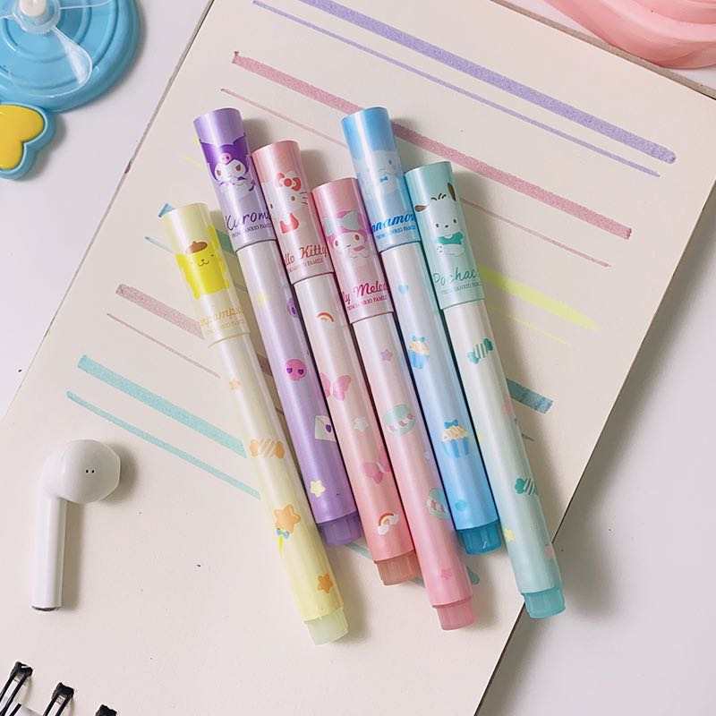 Sweet Set of 6 Kawaii highlighters