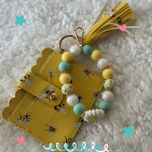Silicone Bead Wristlet | Silicone Wristlet | Wristlet Keychain