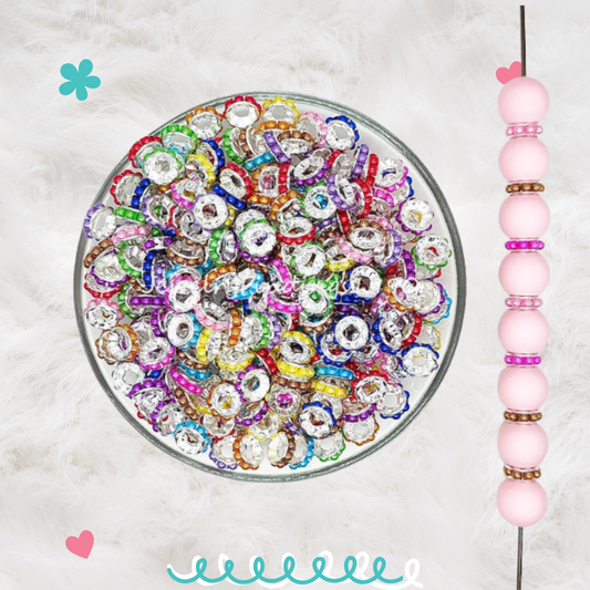 10mm Colorful Pearl Wide Hole Spacers
