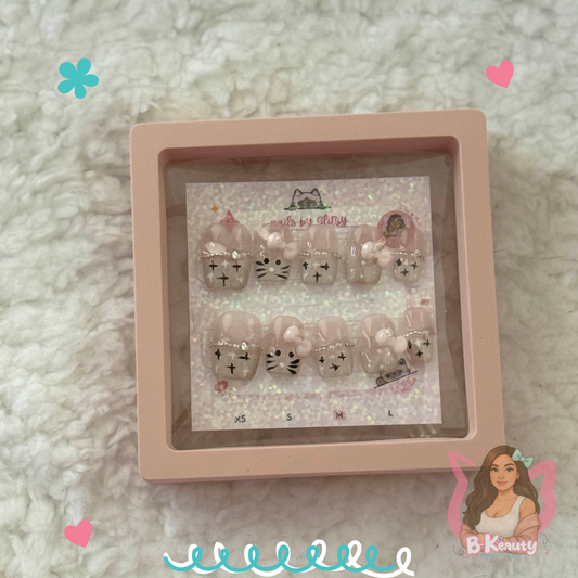 Pastel Goth Kitty Press-On Nail Kit