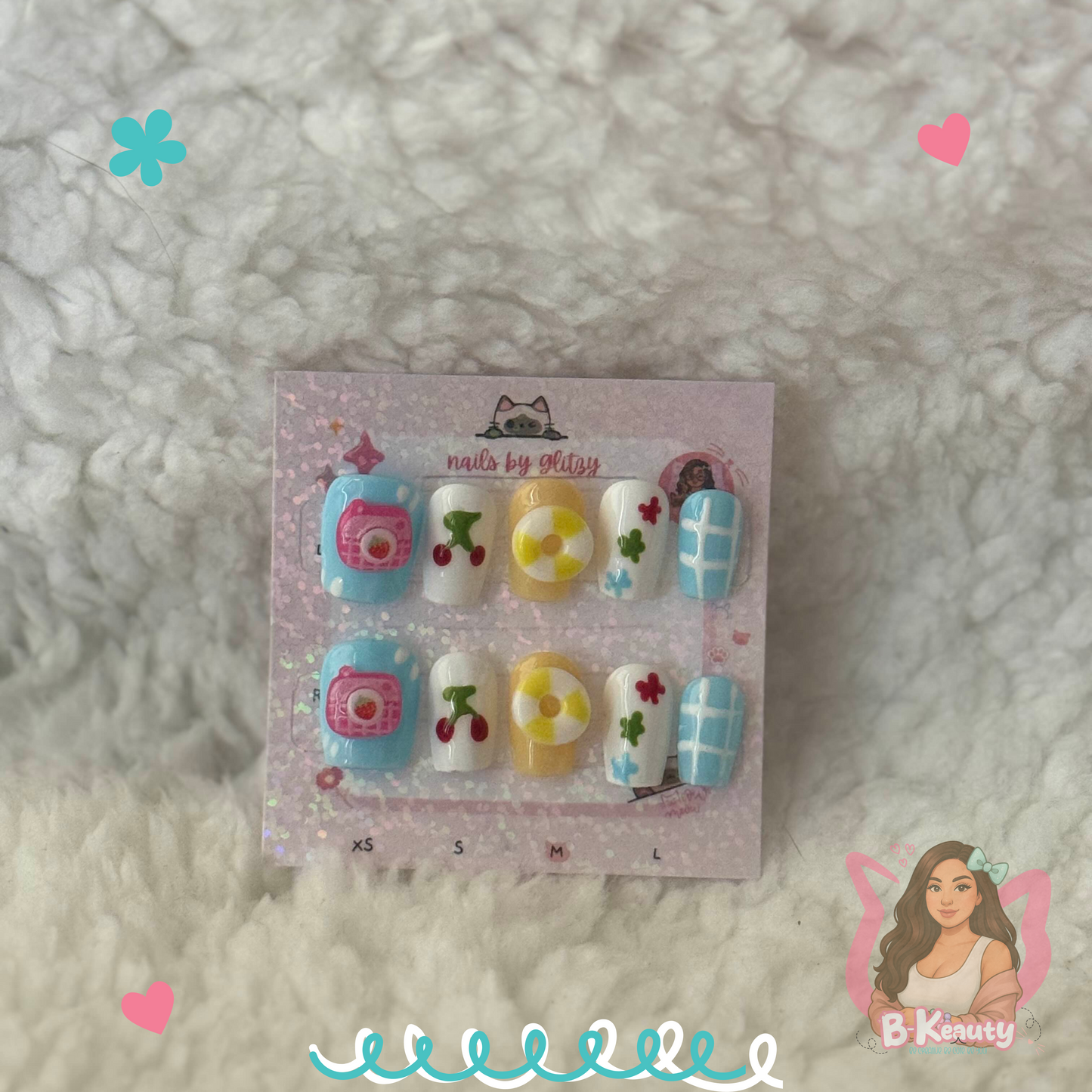 Pool Day Press-On Nail Kit – Cherry Camera Edition