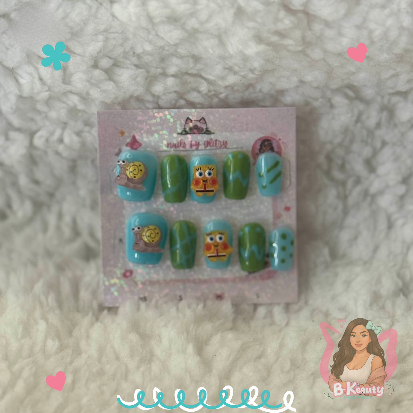 Under the Sea Press-On Nail Kit – SpongeBabe Edition