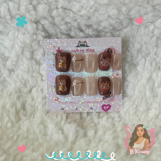 Cocoa Bear Press-On Nail Kit