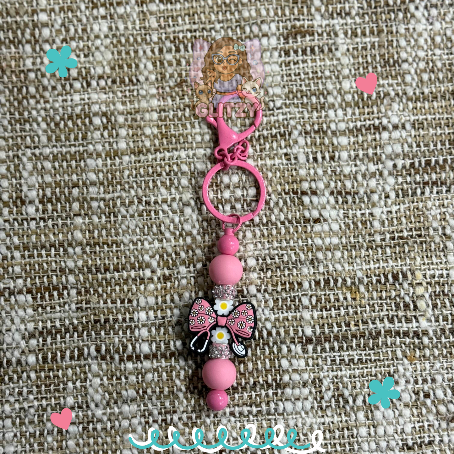 Beaded Keychain Charm – Elegant & Trendy Accessory