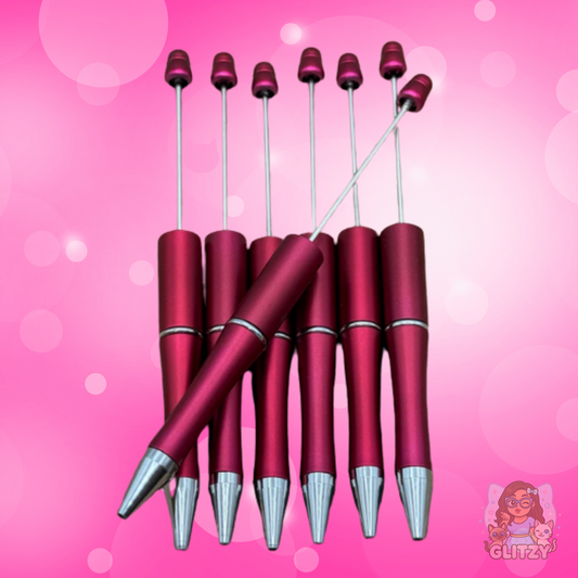 🍒 Matte Red - Beadable Pen 🍒