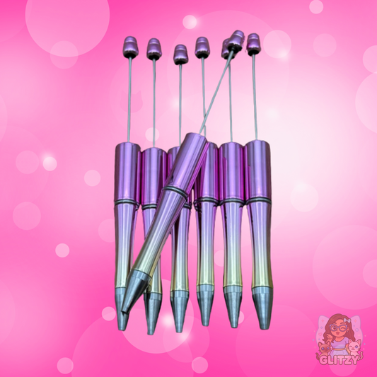 Pink/Gold Ombre Beadable Pen 💖✨