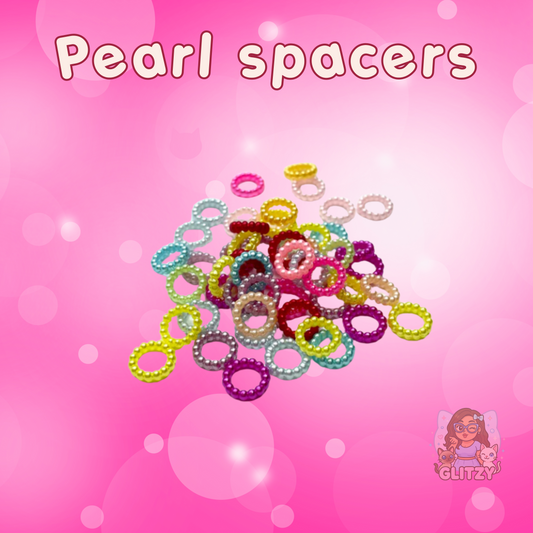 ✨ Mixed Color Pearl Spacers – (Pack of 50)
