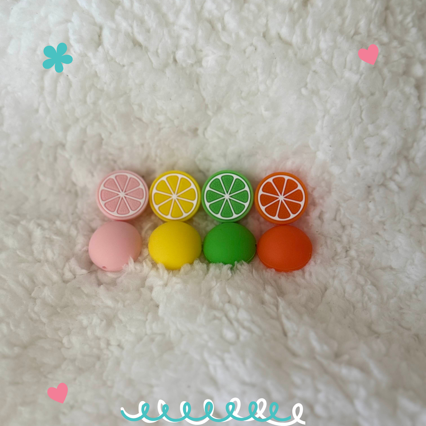 Citrus Slice Silicone Focal