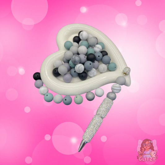 15mm Silicone Beads – Elegant Gray Color Mix