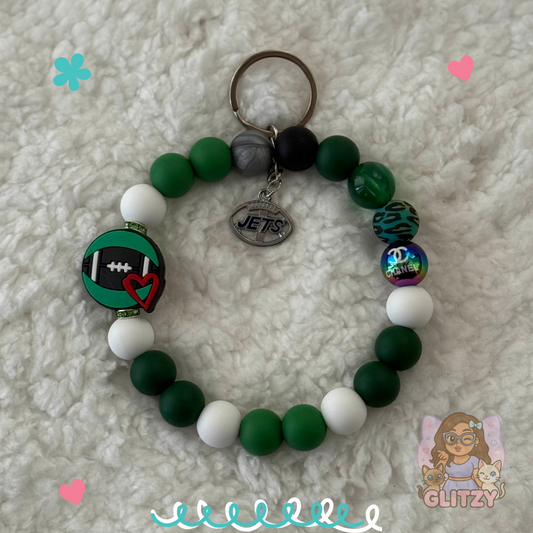 NY Jets Game Day Beaded Wristlet – Football Fan Edition